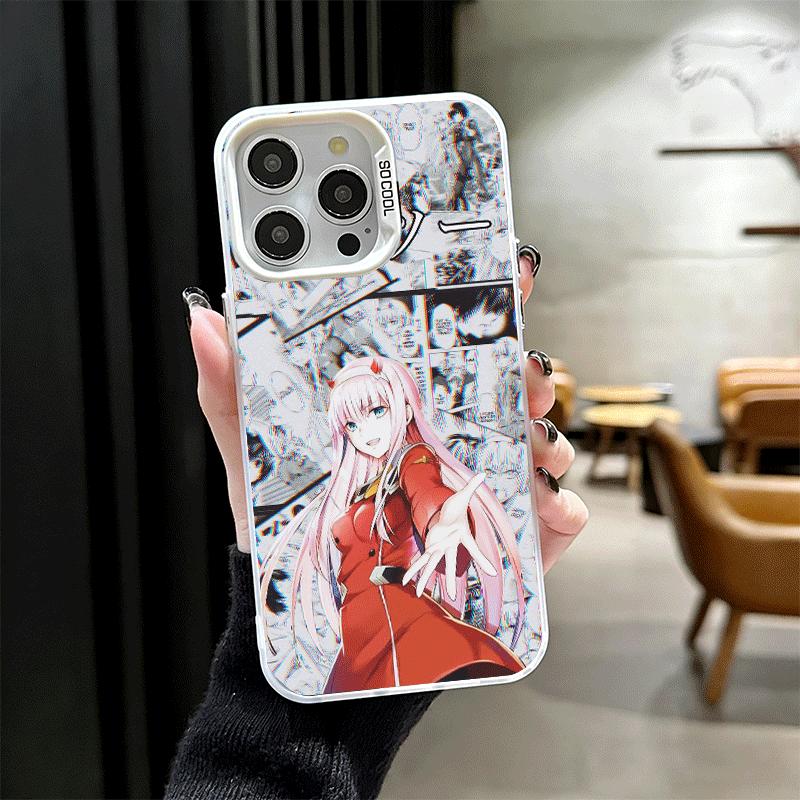 Darling Zero Two 02 Anime Shockproof Phone Case for iPhone 17 Air 16 16E 15 Pro Max 14 Plus 13 Mini 12 Back Cover Anti Fall Fund