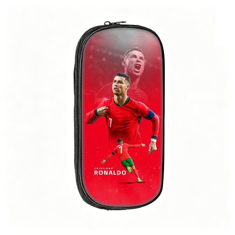 Trousse à stylos Étoile du Football Motif Ronaldo Trousse à crayons Apprendre Meilleur Cadeau trousse de maquillage Étudiant Voyage Football Sport Trousse à crayons brown