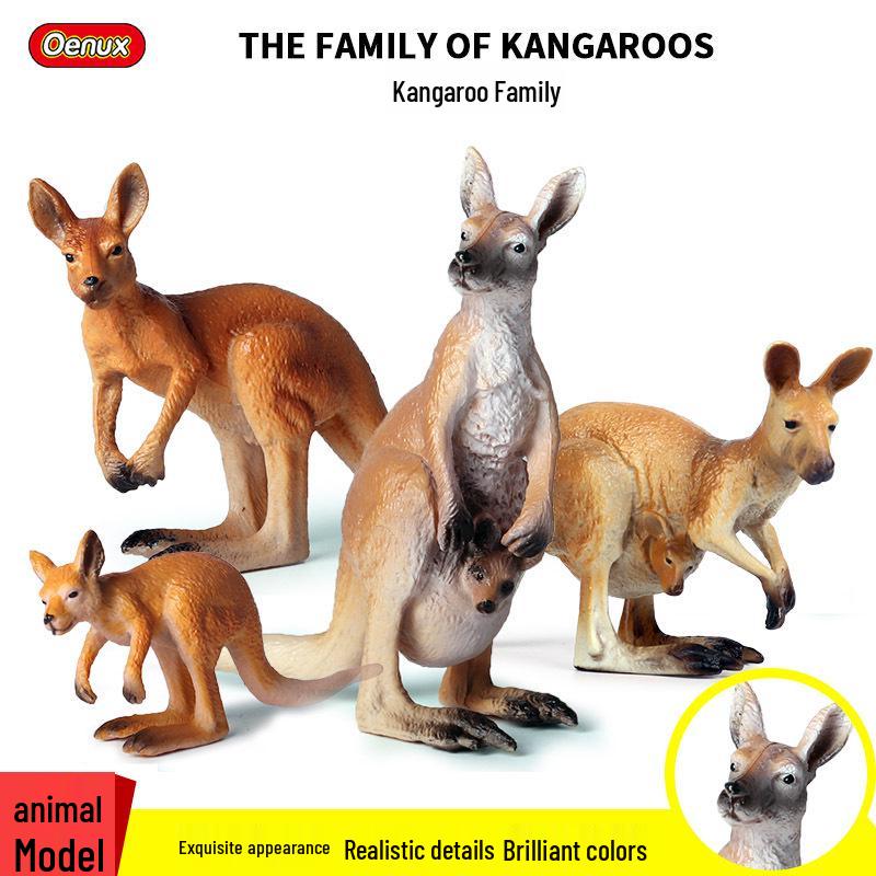 Children's Kangaroo Model Set: Wildlife Simulation for Sand Tray and Teaching Aids