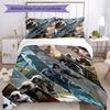 3er Set Bettwäsche mit Assassin's Creed Design - HD-bedruckte Bettwäsche mit 1 Bettbezug und 2 Kissenbezügen - Perfekt für Zuhause und Wohnheim-Dekoration