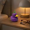 Cute Duck Ornaments Funny Orange Eggplant Figurine, Fruit Vegetable Resin Statue, Adorable Desk Small Animal Collectibles Decor for Car Dashboard Home