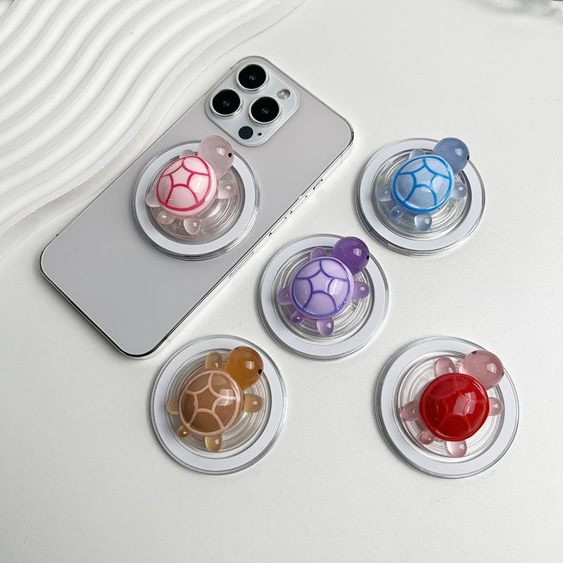 1PC Glow-in-the-Dark Turtle Phone Holder Mini Resin Turtle For Magsafe IPhone Mac Samsung Safe Ring Finger Expanding Stand