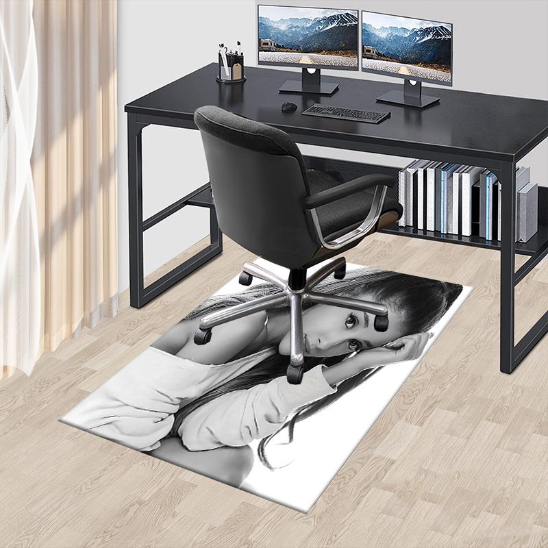 Elegant Pose Black White Carpet For Playroom Bedroom Living Room Sofa Home Decorkids Game Area Rug Nonslip Floor Mat