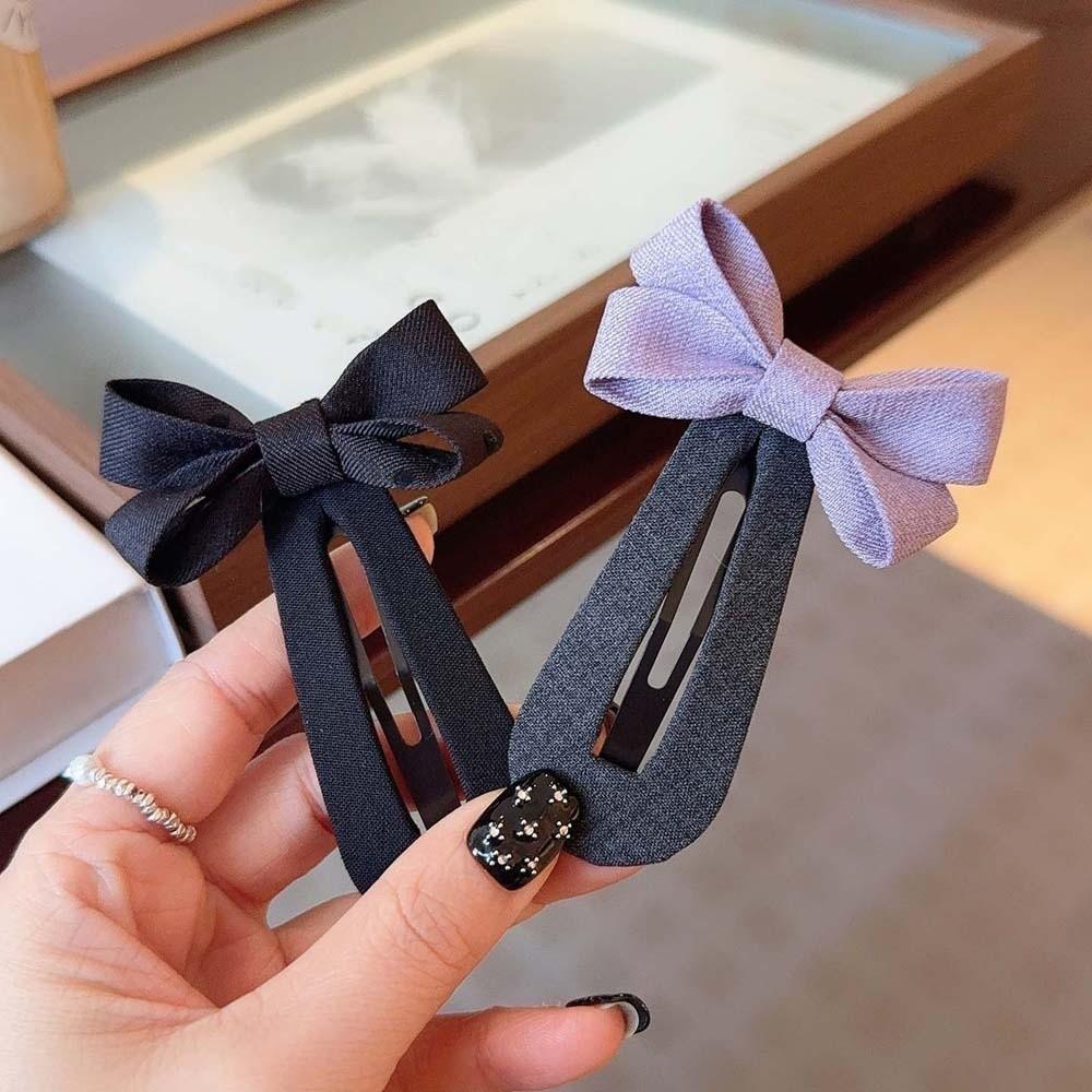 Polyester Karo Schleife Haarspange Hochwertige Koreanische Haarspangen Haarspange für Pony Schleifenkopf Haarspange Party