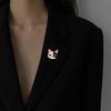 1Pc Corsage Exquisite Sweater Pin Petite Acrylic Cartoon Colorful Cat Brooch Diamond Inlaid
