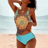 Retro-Print Badeanzug für Damen - Bermuda-Strandmode für das Meer