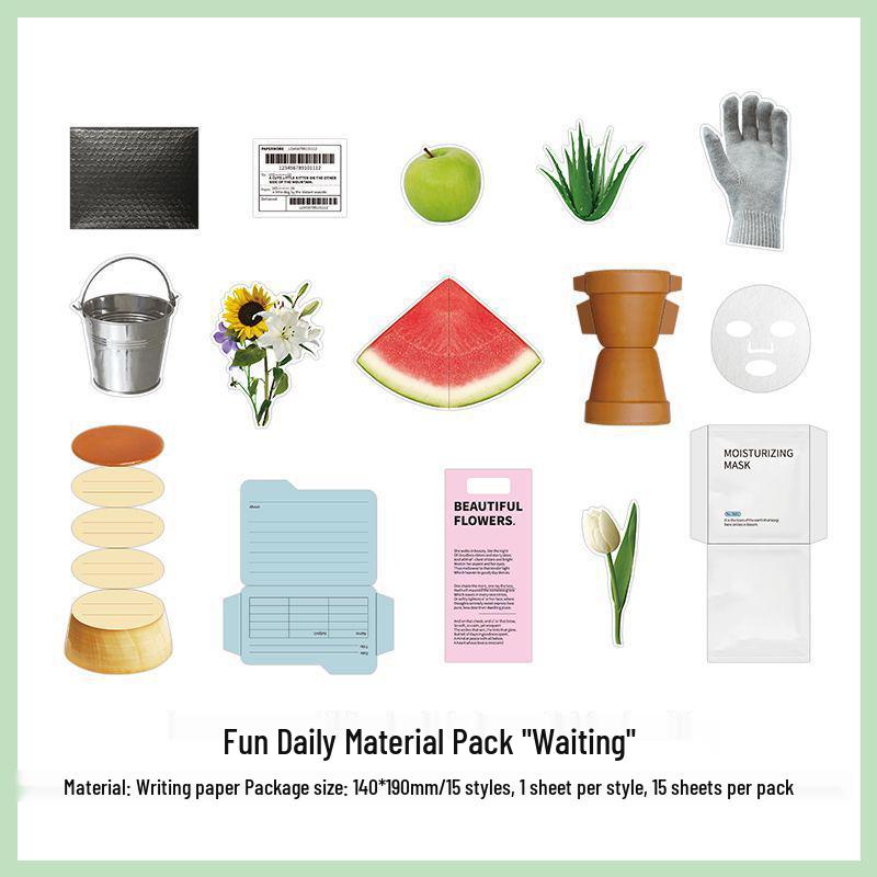 PaperMore Fun DIY Journal Decor: Daily Mechanism Material Pack with Sticky Notes