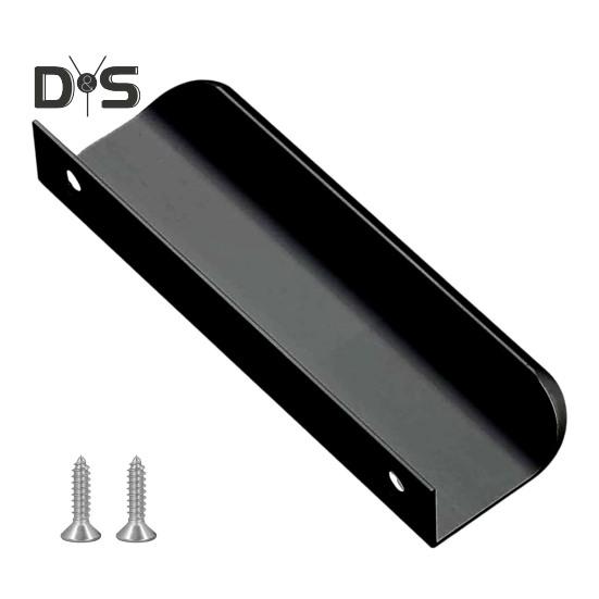 Finger Pull Cabinet Handle Rustproof Polished Surface Rounded Edge Finger Cabinet Pull Concealed Handle