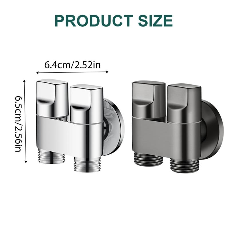 G1/2 Twin Control Angle Valves Washing Machine Faucet Toilet Triangles Valves for Water Regulation in Kitchen