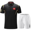 Quick-Dry Lapel Short-Sleeve Sportswear Set for Wushu or Table Tennis Coaches
