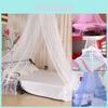 Elegant White Mosquito Net Bed Canopy With Delicate Lace Trim For Romantic Bedroom Decor