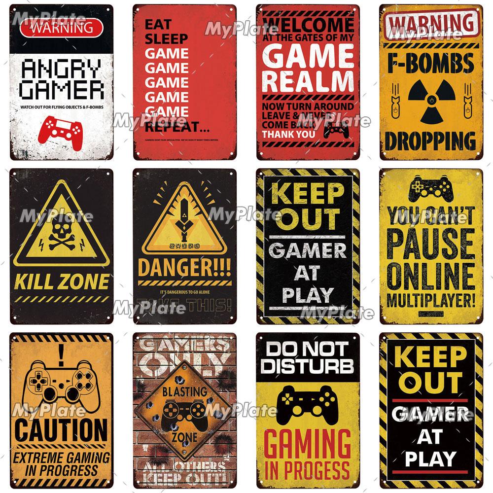 [MyPlate] Game Metal Sign Retro Sign Tin Sign Indoor Party Sign Pub Club Plate Bar Sign Pub Club Plate Summer Home Decor