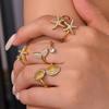 Exquisite Fish Tail Starfish Shell Finger Ring Jewelry Ocean Style Ring Cubic Zirconia Ring  Girls