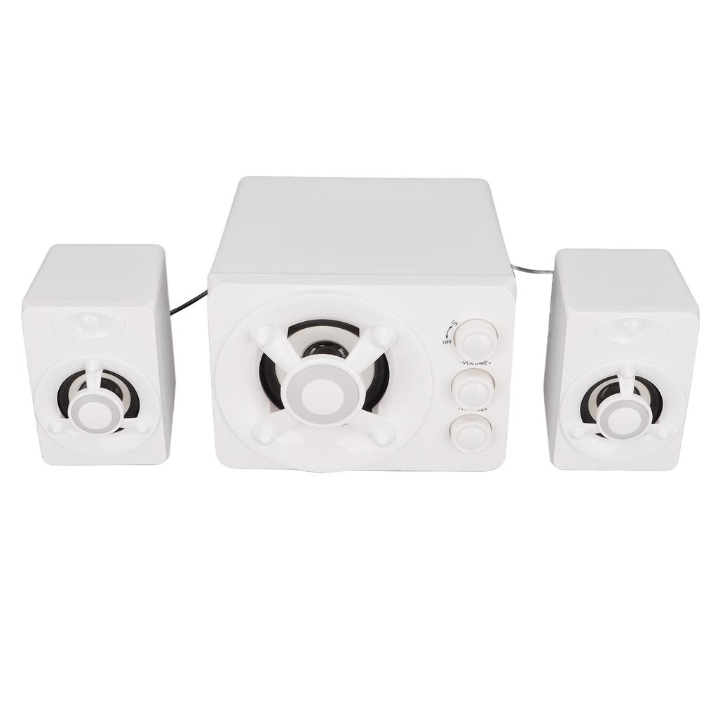 Computer Speaker 2.1 USB Powered Stereo Subwoofer Multimedia Wired Speaker with RGB LED Light for