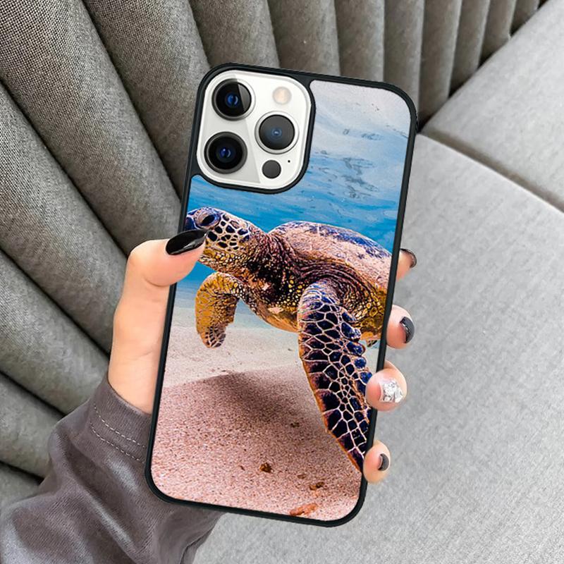 warming green turtles Phone Case For iPhone 17 Air 16 16e 15 13 14 Pro Max 11 12 Plus 2022 MAX Shell Cover coque