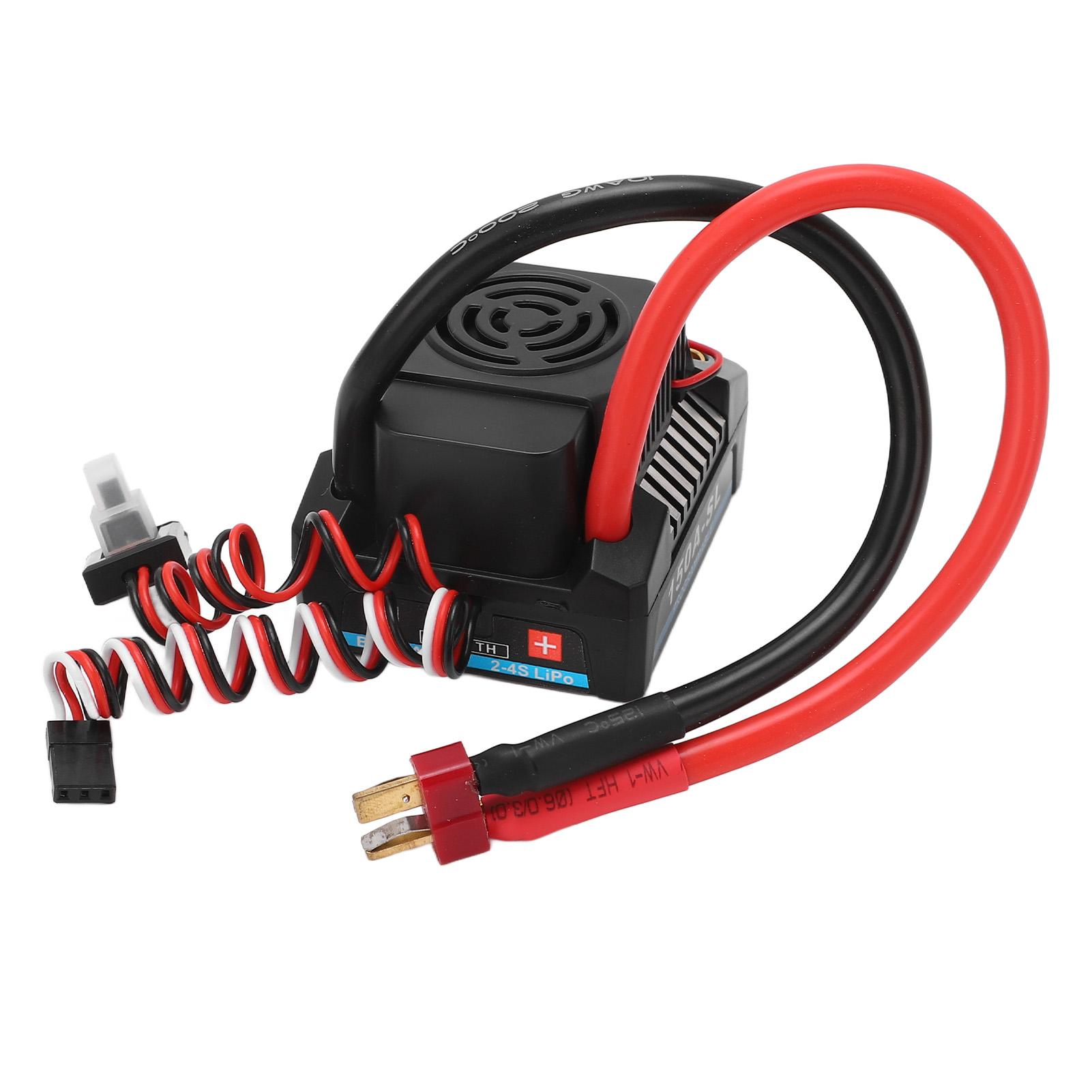 

RC Brushless ESC 150A BCE Output 5A 5.8V Waterproof Dustproof Black Brushless ESC for 1/8 RC Truck