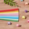 Sada papíru na origami hvězdu v přechodových barvách s lahvičkou přání