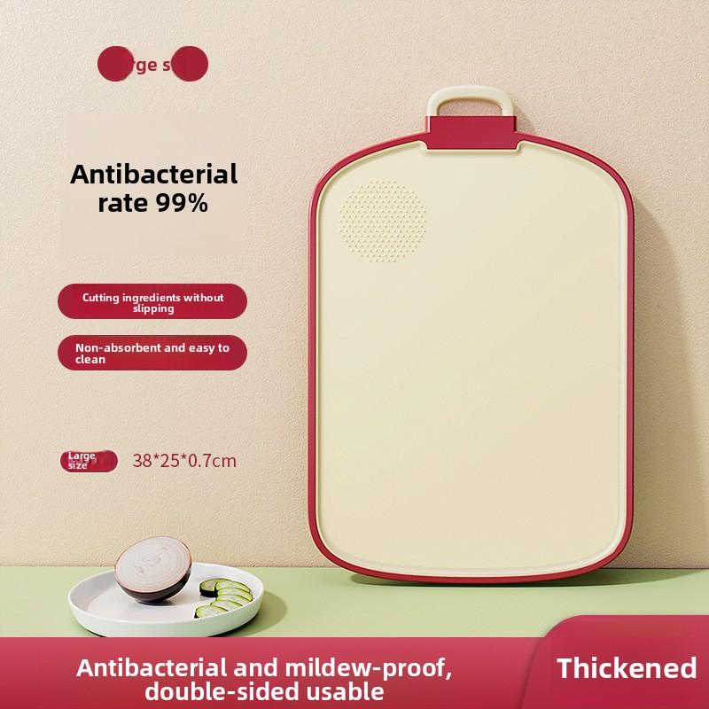 Doppelseitiges Schneidebrett, Schimmel- und Bakterienhemmend, Küchenschneidebrett für Gemüse und Obst, Kunststoffschneidebrett für Beikost