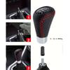 Universal 5 Speed Manual Leather Red Stitch Gear Shift Knob Car Gear Stick Shift Knob Lever Manual Transmission M8 M10 M12