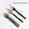 Thickened Disposable Individually Wrapped Fork & Spoon Set
