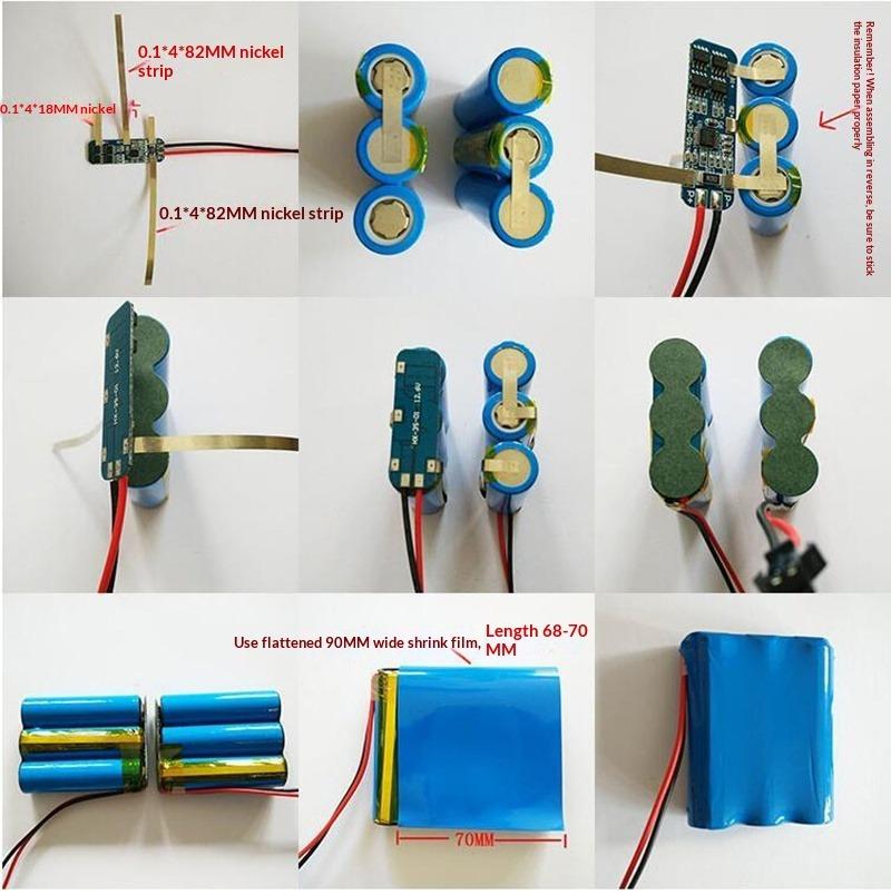 3S 10A BMS Protection Board 11.1V 12.6V Li-ion Lithium Battery Charger Module 12V 18650 Battery Circuit Board with Overcharge Overdischarge Protection