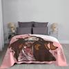 Demon Slayer Anime Blanket Cover Flannel Kamado Nezuko Devil's Blade Super Warm Throw Blanket for Home Couch Bedspread
