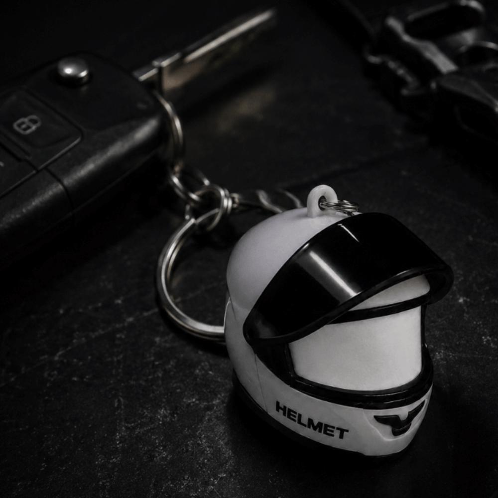 3D Helmet Keyring Light LED Creative Bag Key Pendant Party Favor