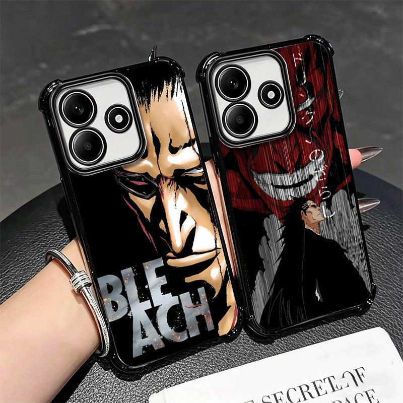 Bleach Zaraki Kenpachi Plating Phone Case For Xiaomi Redmi Note 14 15 Pro Plus 13 12 11 11S 11T 10 9S 9 5G Anti-Fall Airabag Cov