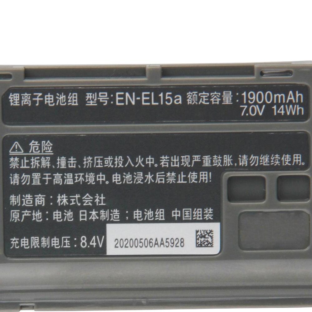 Rechargeable Lithium Battery For Nikon Z6 Z7 Z5 D850 D810 D7500 D750 D610 D500 D780 D7200 EN-EL15a Camera Battery