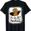 African American Woman It's My 70th Birthday Black Queen T-Shirt