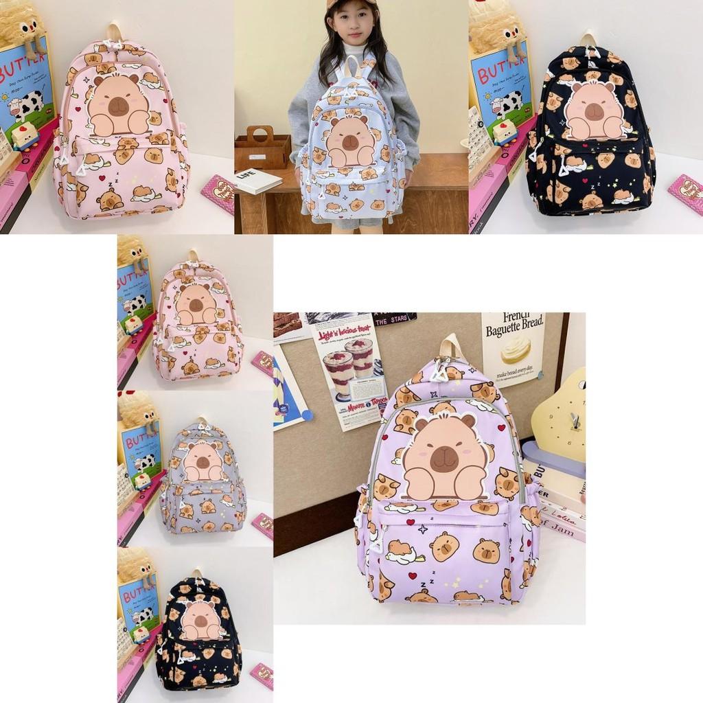 Cute And Playful Nylon Kids Backpack With Fun Animal Prints Perfect For School And Everyday Use