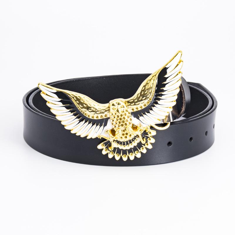Domineering Eagle Fashion Belt Hip Hop Rock Style Men's Whole Cowhide Personalized Retro Belt Stage Decoration Belt