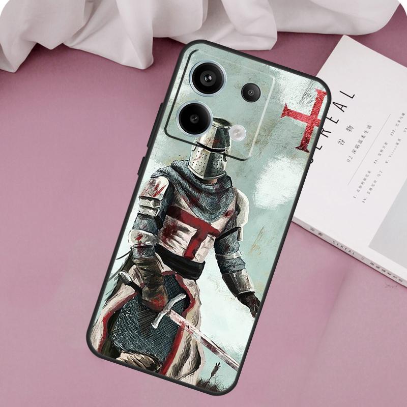 Knights Templar Case For Xiaomi Redmi Note 13 14 12 11 10 9 15 Pro Plus Redmi 15 14C 10C 12C 13C 15C Cover
