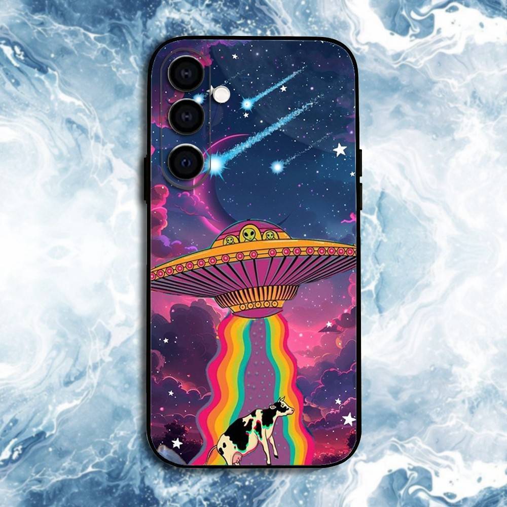 UFO Alien Thing Phone Case For Samsung Galaxy A73,A72,A71,A70,A53,A52,A51,Others Soft Black Shell