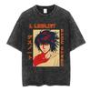 Vintage Washed Anime Death Note Manga Logo Graphic T-shirt Men Women Printed Tee Summer Casual Fashion Clothing Tops High Quality Streetwear