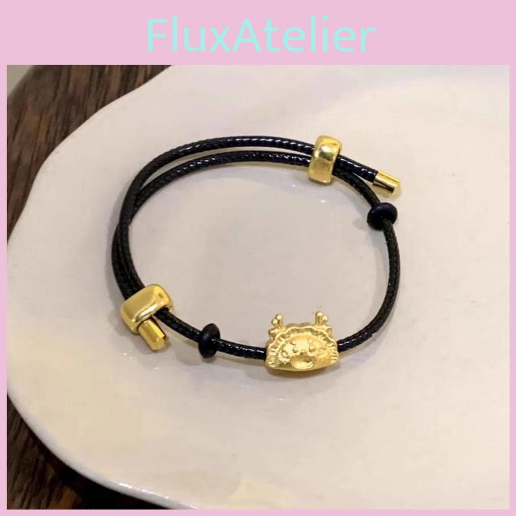 Elegant Retro Dragon Bracelet With Lucky Charm For Women Black Alloy Plated 2024
