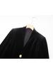 Women's French Black Velvet Slim-Fit Waist-Cinching Suit Jacket - New Autumn Fashion