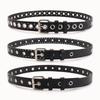 Style Hop Hip Belt Punched Pattern Iron Buckle Casual Street Decoration Fashion