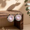 Hot-selling three-layer round cake pure hand-painted environmentally friendly alloy earrings personalized light luxury temperament versatile earrings