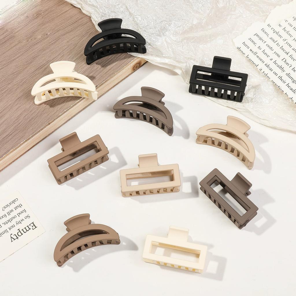 5/10 SZT Małe Klipsy do Włosów w Kształcie Kwiatka dla Kobiet Dziewcząt, Matowe Prostokątne Klipsy Szczękowe, Półokrągłe Spinki do Cienkich Włosów Akcesoria do Włosów