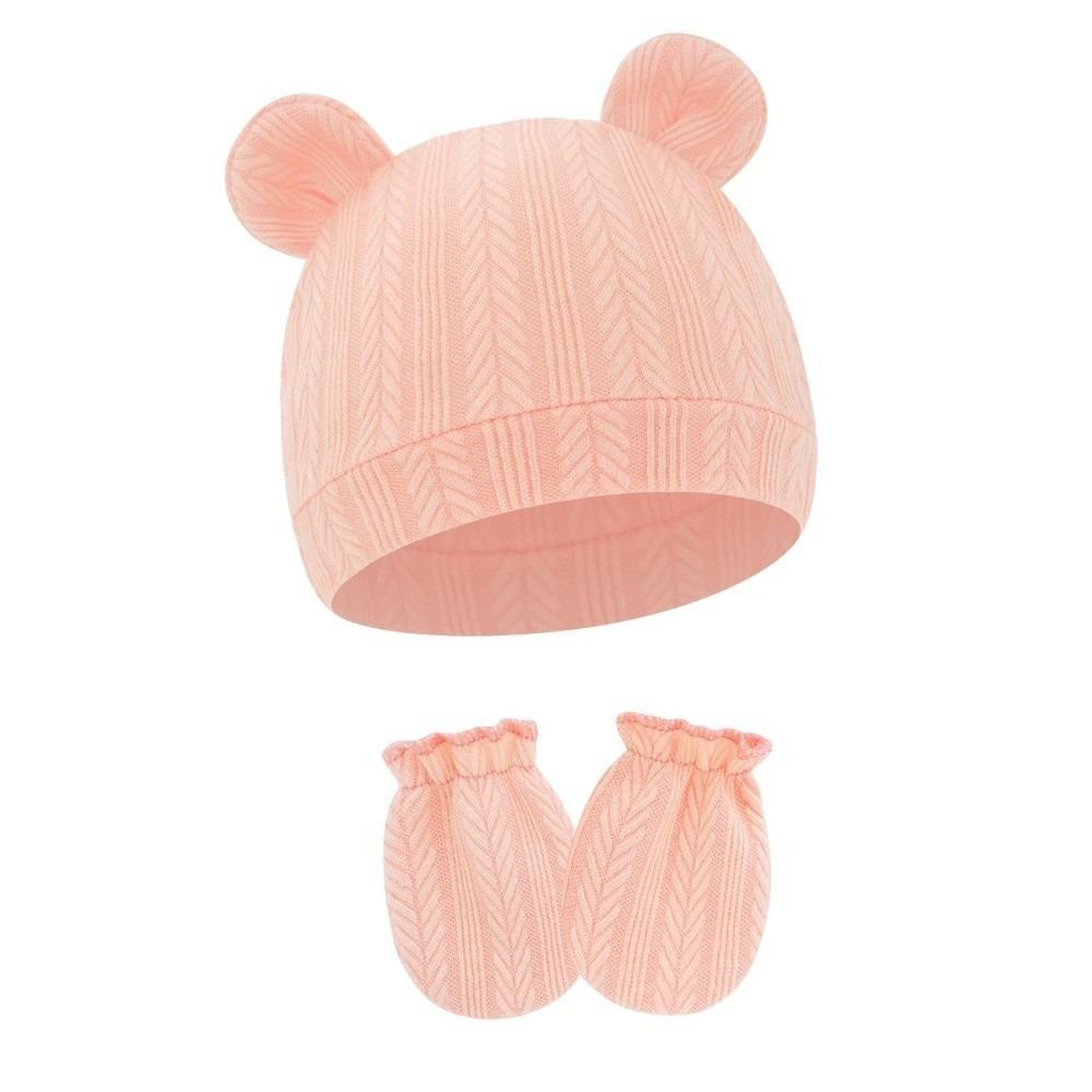 Knitted Bear Ear Earflap Hat Ear Protection Baby Hat Glove Set Fashion Children's Winter Hat  Girls