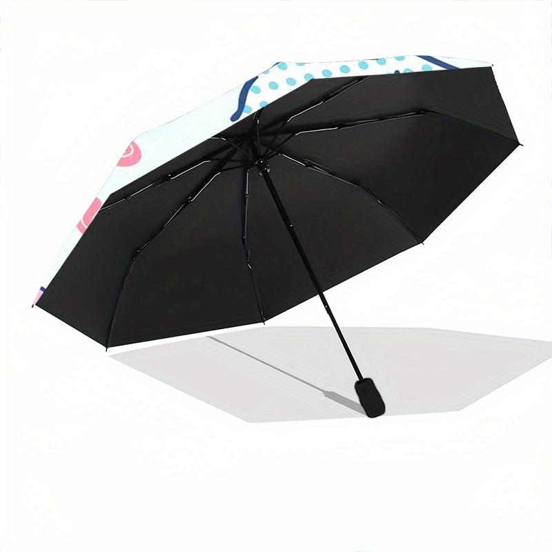 Little Twin Stars Automatic Opening and Closing Umbrella - Small Umbrella Suitable for Various Occasions, Portable 3-Fold Small Umbrella for Men and W