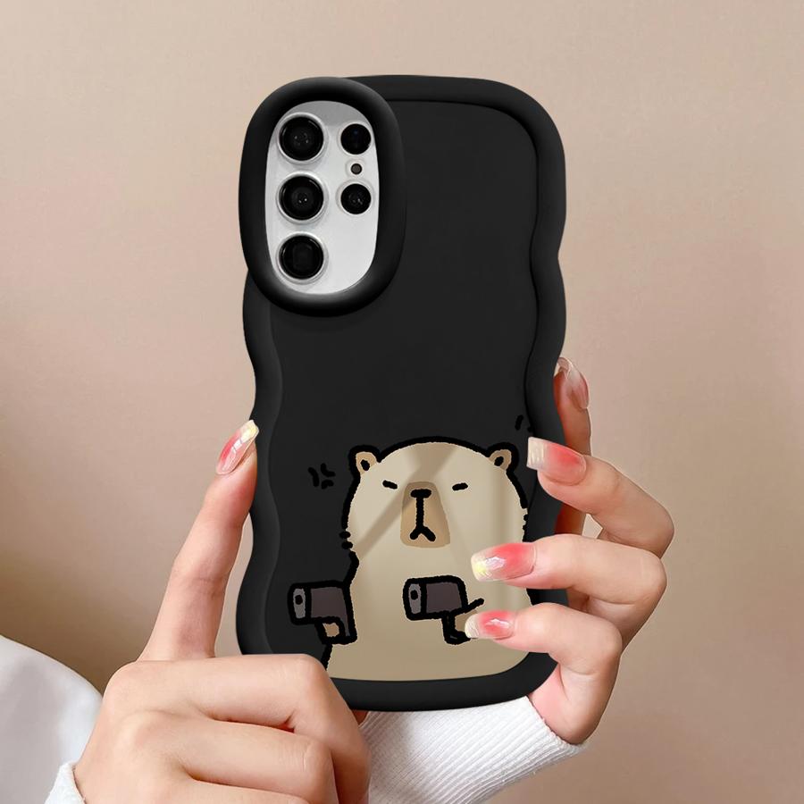 Cartoon Cute Capybara Soft Phone Cover Case for Samsung Galaxy S23 Plus S25 A25 S21 S20 FE S24 S22 Ultra A26 A35 A36 A54 A55 A34