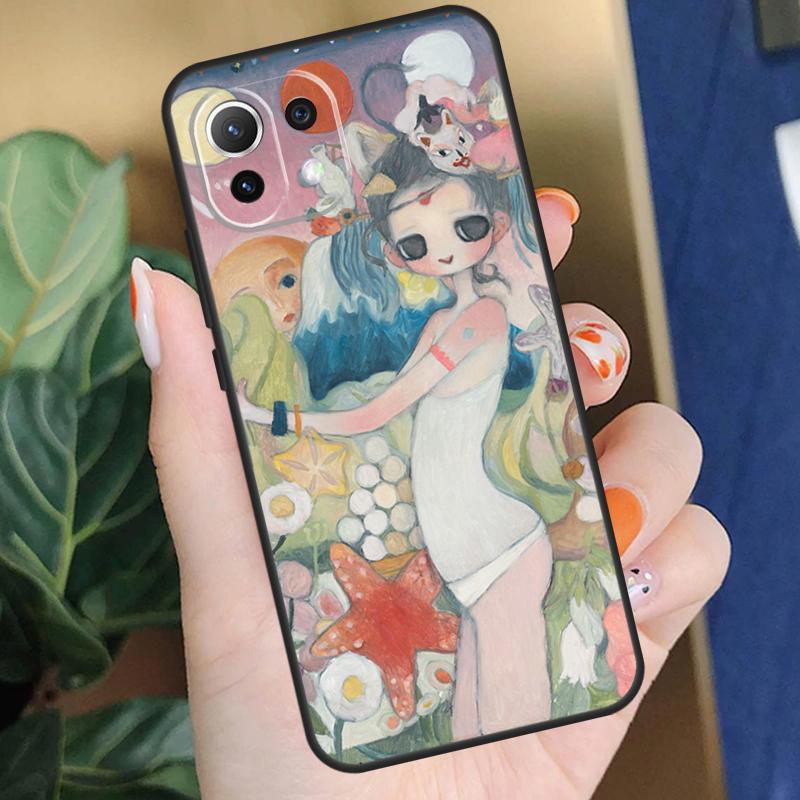 Cartoon Aesthetic Aya Takano Case For Xiaomi 15 14 Ultra 13T 14T 15T Pro 17 Pro Max POCO F8 F7 F5 F6 X5 X6 X7 Pro Coque