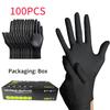 10-200pc Nitrile Gloves Black Rubber Gloves Latex Disposable Gloves Work Housework Car Industry Gardening Pet Care Cooking Tools