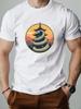 Men's T-Shirt 100% Cotton Cartoon Animal Snake Print Summer Oversized Round Neck Breathable Casual Short Sleeve Fashion T Shirt