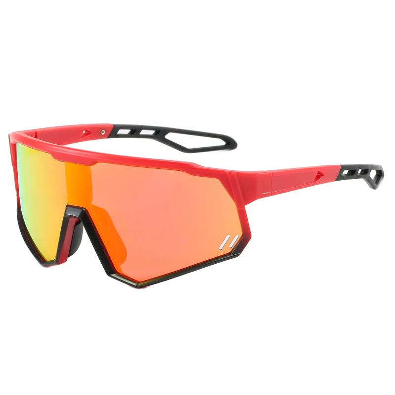 Modische Radbrille Trendige Outdoor-Sport-Sonnenbrille mit integrierten Kühlkörpern Bunte polarisierte Sonnenbrille 9965P