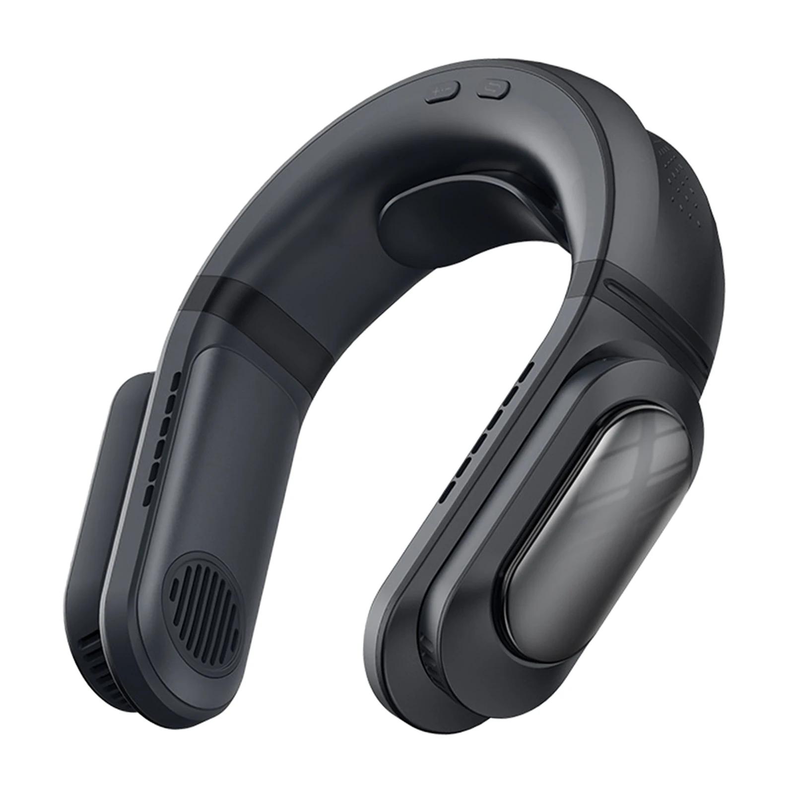 

Новый электрический вентилятор Neck Semi-Conductor Cooling Heating Dual-Permission Portable Hanging Air Conditioner для путешествий и кемпинга чёрный