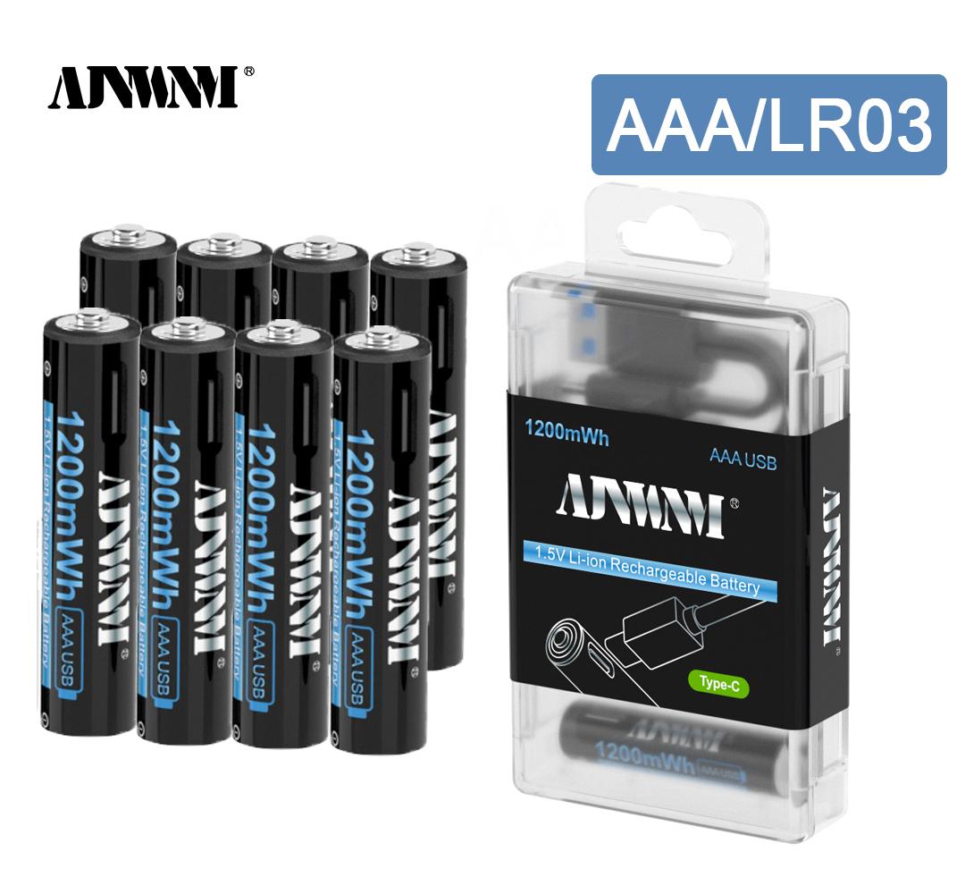 

1,5 В AAA 1200 МВтч USB перезаряжаемая литий-ионная батарея AAA литиевая батарея 1,5 В Aaa для пульта дистанционного управления беспроводной мыши игрушка