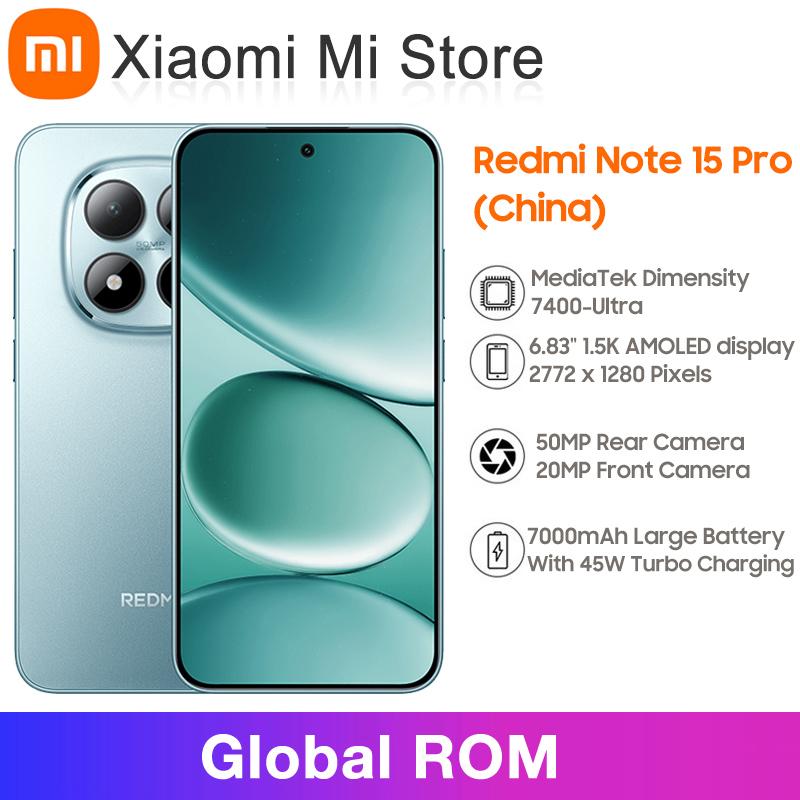 Xiaomi Smartphone Redmi Note 15 Pro Dimensity 7400-Ultra Câmera 50MP+20MP Bateria 7000mAh Tela 6.83" 1.5K Resistente a Choques à Prova d'Água